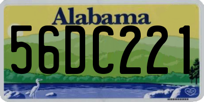 AL license plate 56DC221