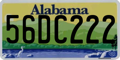 AL license plate 56DC222