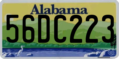 AL license plate 56DC223