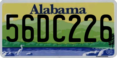 AL license plate 56DC226
