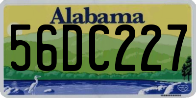 AL license plate 56DC227