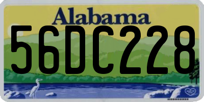 AL license plate 56DC228