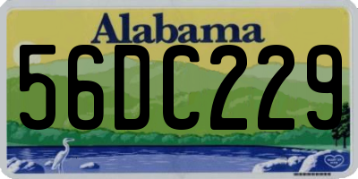 AL license plate 56DC229
