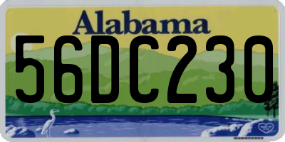 AL license plate 56DC230