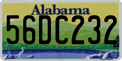 AL license plate 56DC232
