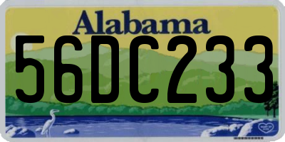 AL license plate 56DC233
