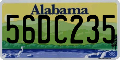 AL license plate 56DC235