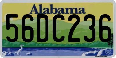 AL license plate 56DC236