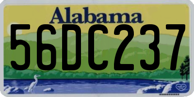 AL license plate 56DC237