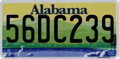 AL license plate 56DC239