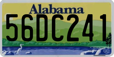 AL license plate 56DC241