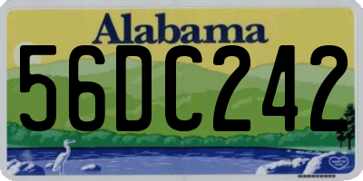 AL license plate 56DC242