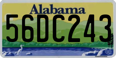 AL license plate 56DC243