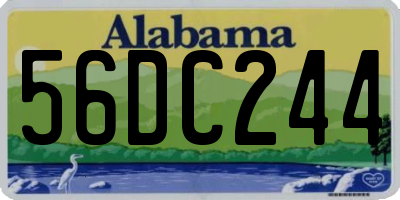 AL license plate 56DC244