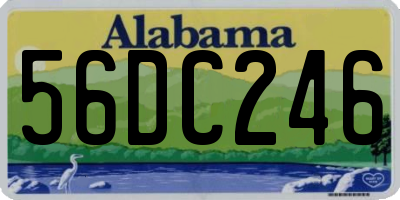 AL license plate 56DC246