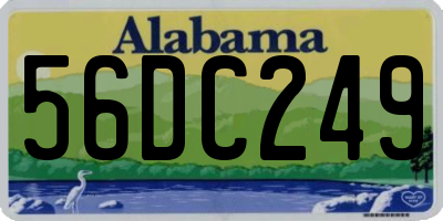 AL license plate 56DC249