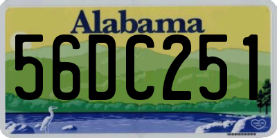 AL license plate 56DC251