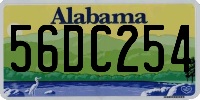 AL license plate 56DC254