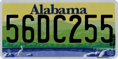 AL license plate 56DC255