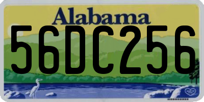 AL license plate 56DC256