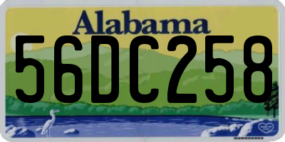 AL license plate 56DC258
