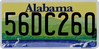 AL license plate 56DC260