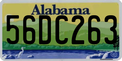 AL license plate 56DC263