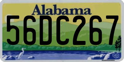 AL license plate 56DC267