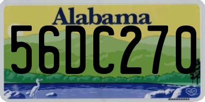 AL license plate 56DC270