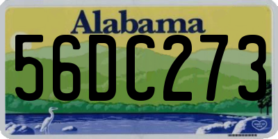 AL license plate 56DC273