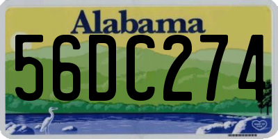 AL license plate 56DC274