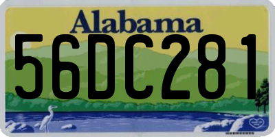 AL license plate 56DC281