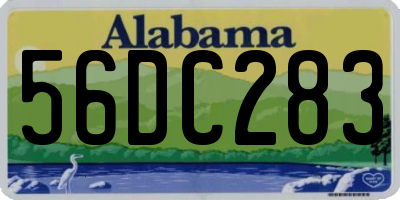 AL license plate 56DC283