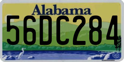 AL license plate 56DC284
