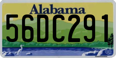 AL license plate 56DC291
