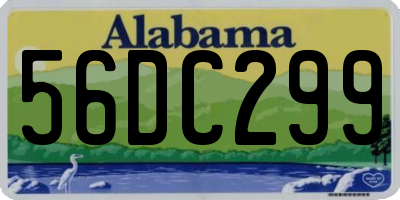 AL license plate 56DC299