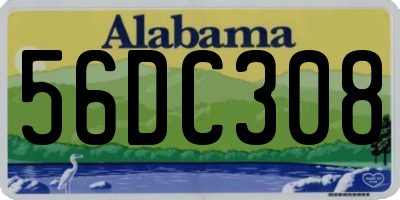 AL license plate 56DC308