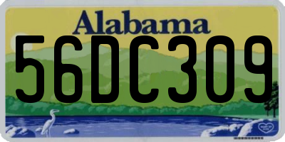 AL license plate 56DC309