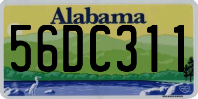 AL license plate 56DC311