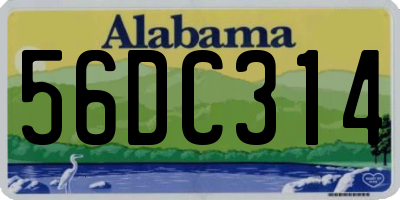 AL license plate 56DC314