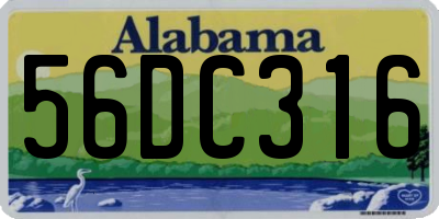 AL license plate 56DC316
