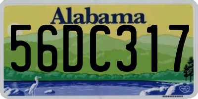 AL license plate 56DC317