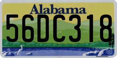 AL license plate 56DC318