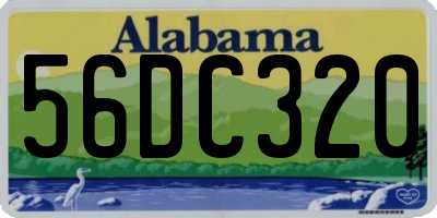 AL license plate 56DC320