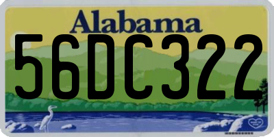 AL license plate 56DC322