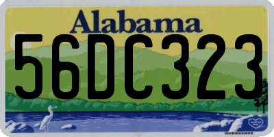 AL license plate 56DC323