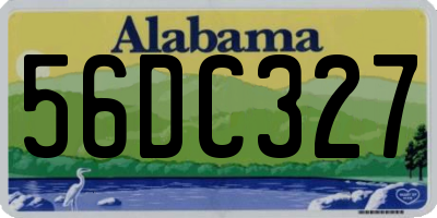 AL license plate 56DC327