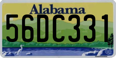AL license plate 56DC331