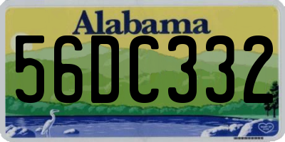 AL license plate 56DC332