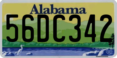 AL license plate 56DC342